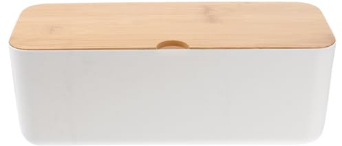 HEMOTON Caja De Almacenamiento De Cables 11.81X4.33X4.33In Organizador De Regletas Y Cables con Cubierta para Proteger contra Polvo Y Accidentes En Hogar Y Oficina