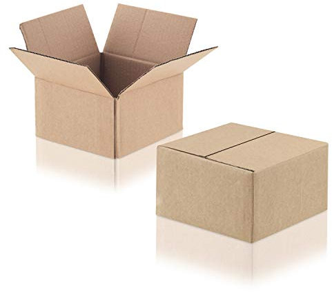 WPTrading - 25 Stück Versandkarton 1-wellig 450 x 350 x 300 mm aus Wellpappe (Nr. 59) Braun - Pappe Faltkarton für Warenversendung & Paket Mittel (M) - Karton Versand Verpackung extra stark