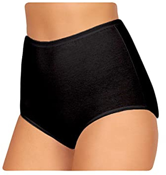 JADEA CULOTTA Donna, Offerta 6 Pezzi, Slip Donna in Cotone, Slip Donna Vita Alta 05 (6 Pezzi-Nero, 10)