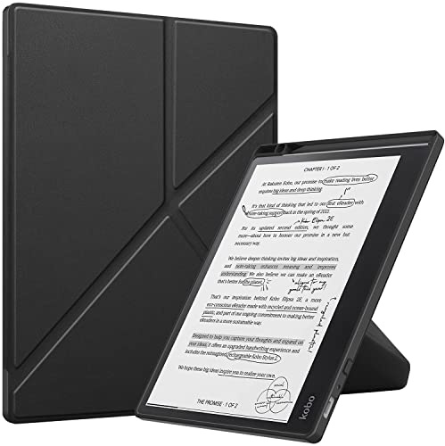 För Kobo Elipsa 2E 10.3 E-bok Hopfällbart fodral Svart | Premiummaterial och snygg design, fullt och lätt skydd, stabil ståposition, enkel åtkomst och kompatibilitet