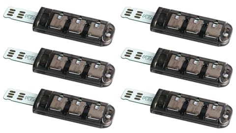 KEALBAUS 6 x 6-fack SIM-kortadapter multi-SIM-kortläsare mini SIM Nano med kontrollomkopplare för /6/7/8/X