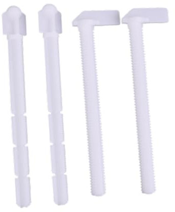 perfk Ensemble de tiges de poussée de réservoir de toilette, 4 pièces, pièces de toilette, tige de chasse d'eau, actionneur de réservoir mural pour usage, 13 Cm et 12 Cm