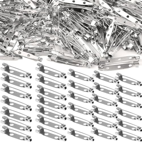 JCKD 200 spille, spille di sicurezza, 25 mm/35 mm, spille in metallo con chiusura di sicurezza, spille con chiusura posteriore per distintivi, corsetti, progetti di cucito e fai da te