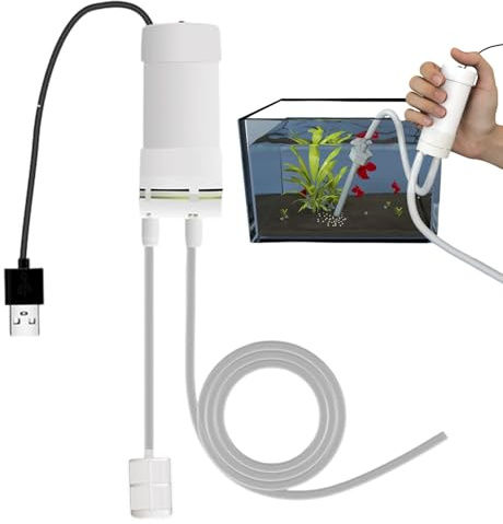 Elektrisk sifonpump, självdämpande elektrisk sifon - akvariepump | för pool, damm, handfat, bevattning, trädgård, källare, akvarium, husbil och utomhus