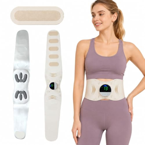 Cinturón EMS térmico inalámbrico, estimulador muscular para abdomen&espalda