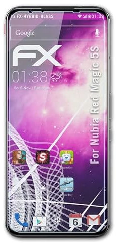 atFoliX Plastic Glass Protective Film compatible with RedMagic 5S, 9H Hybrid-Glass FX Screen Protector