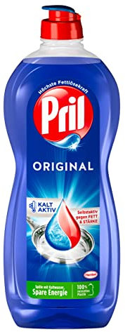 Pril Originale (675 ml), detersivo per piatti a mano con il massimo potere sgrassante, per piatti puliti anche in acqua fredda