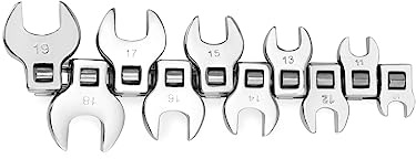 QWORK® 10 piezas 3/8 Juego de Llaves de Boca 10-19 mm