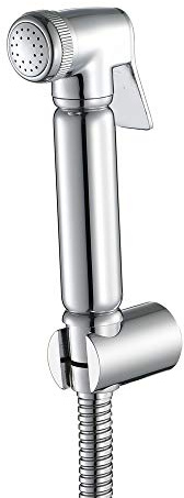 GALSOR Handheld Bidet Sprayer Head Brass Chrome Bathroom Shower Bidet Tap Portable Toilet Bidet Shower Head for Toilet Cleaning, Pet Bath, Personal Hygiene,B (Color : A)