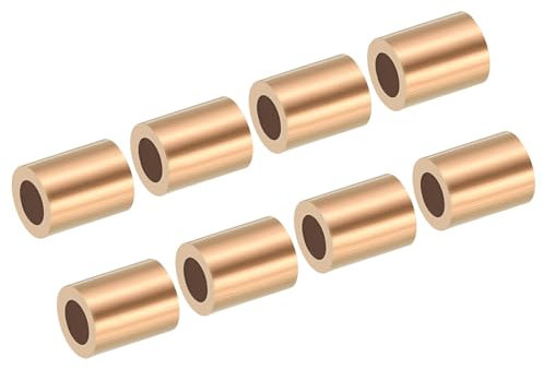 PATIKIL 30 Stück Kupfer Drahtseilhülsen 5/64/2mm Draht Seil Stopphülse für Drahtseil und Kabel Zwinge, Metallisch