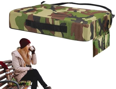 Cojín de asiento de caza con calefacción, asientos de estadio, cojín térmico de camuflaje portátil para pesca, concierto, gradas, camping, pesca