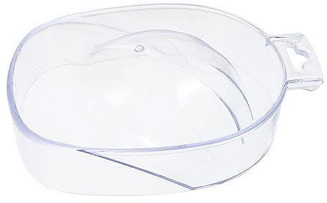 DRESSOOS Cuenco De Manicura Transparente Para Quitaesmalte De Uñas Recipiente Acrílico Duradero Para Remoción De Pintura Para Spa De Uñas Profesional y Uso Doméstico