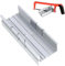 Metal Mitre Box, 5.3 Inch Small Tiny Mitre Box, Sturdy Aluminum Alloy Mitre Box for Manual Saw and Handsaws, with 3 Cutting Angles-45°, 90°, and 135°, for Metal、Crafts、Wood、Plastic Cutting
