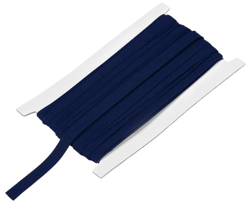 QUARKZMAN 9,5 cm (3/8 tum) snedband, dubbelfals, avdragsband, bomullsband, tygband, bomull, sömnad, tillbehör, kantning, hantverk, gör-det-själv (marinblå 30,48 m)