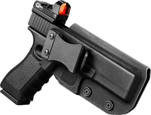 Glock17 Holster，IWB KYDEX Holster pour Glock 17(Gen 1-5), 22, Glock 31(Gen 3-4) IWB Accessoires pour d'armes avec Inclinaison et Tension réglables