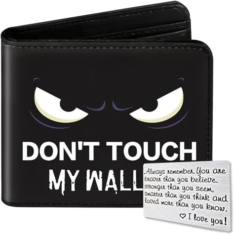 Huuitan Kids Wallet for Boys, Cool Wallets for Teen Son Ages 4 5 6 7 8 9 10 11 12 13 14 15 16, Leather Bifold Purse with Coin Pocket ID Window, Christmas Birthday Gift for Kid Men Boy Youth Guys