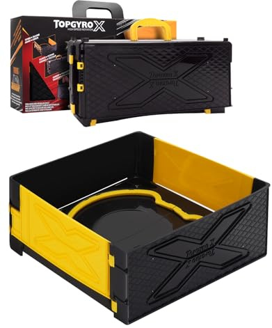 BGOVTAPO Arena Plegable X con Asa, Estadio de Batalla Amarillo Compatible con X Gyro Tops y Lanzadores. Juguete de Viaje para Niños Desde 6 años