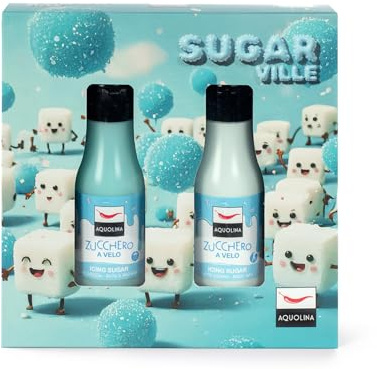 Aquolina Cofanetto Zucchero A Velo - Sugar Ville - Bagno Doccia 125 Ml + Latte Corpo 125 Ml