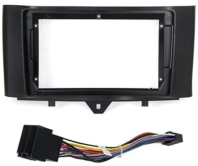 Instrumentbräda Dashboard Fitting Panel Cable Kit 2 Din Radio Frame Fascia Adapter För Smart För Fortwo W451 2011-2015