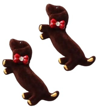 Elegante fermaglio per capelli a forma di bassotto, per donne, ragazze, bambini, frangia, confortevole, antiscivolo, design delicato, 2 pezzi, accessori per capelli per cani, accessori antiscivolo per