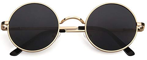 CGID Occhiali da Sole da Uomo Donna Polarizzati Classici Retro Stile Rotondi Tondi in Metallo Protezione UV400