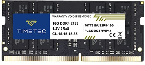 Timetec 16 GB DDR4 2133 MHz (PC4-2133P) PC4-17000 SODIMM – Non-ECC Unbuffered, 260-Pin, 1,2 V, CL15 Speichermodul für Laptops, Notebooks, Mini-PCs und All-in-One-Computer