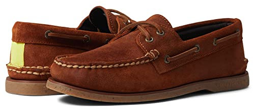 Sperry Zapato de barco de oro a/O 2 ojos para hombre, Bronceado Gamuza, 43 EU