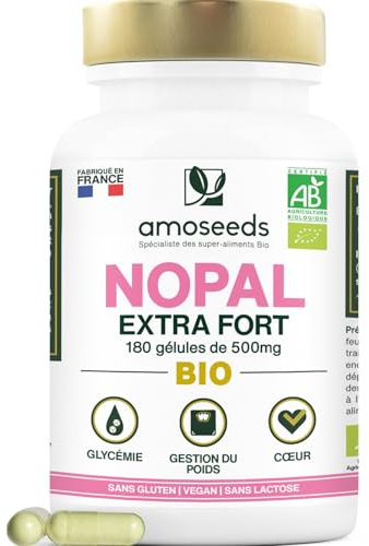 Nopal Bio Extra Fort | Formule Puissante | 180 Gélules Vegan | Qualité Supérieure