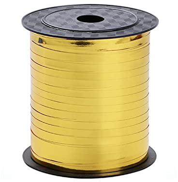 Chexin 500 m presentband i guld, guld, guldringband, guldballongband, polyband, dekorativt band för presentförpackning, ballongförslutningar, födelsedag, bröllop, jul, pyssel, blomsterhandlare, festdekoration