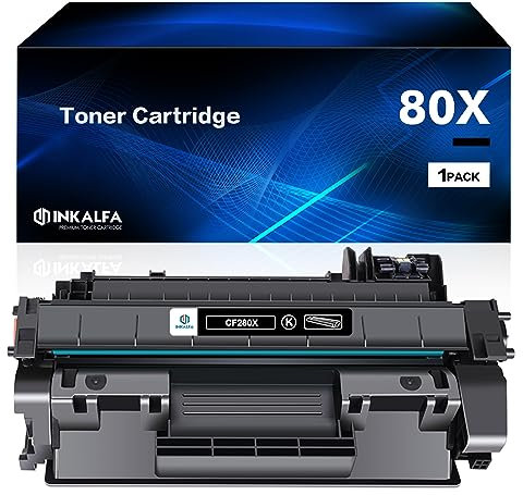 inkalfa Kompatibel für HP 80X CF280X 80A CF280A Toner Laserjet Pro 400 M401a M401dn M401n M401dw M401dne M401d MFP M425dw M425dn M425 M401 Schwarz, 1er-Pack