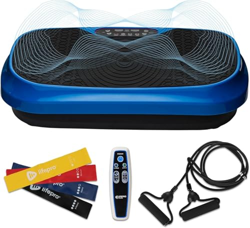 LifePro Piastra vibrante per esercizi a casa e in viaggio, piastra vibrante compatta per la perdita di peso, recupero muscolare, tonificazione e fitness, capacità 118 kg