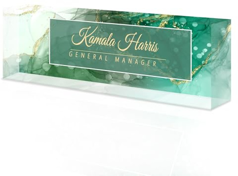 Placa de nombre de escritorio personalizada, placa de nombre de acrílico, placas de nombre personalizadas para obsequios de oficina, escritorio, maestro, obsequios de agradecimiento a empleados