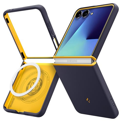 Spigen Nano Pop MagFit Case for Samsung Galaxy Z Flip 7, Compatible with MagSafe Accessories - Blueberry Navy