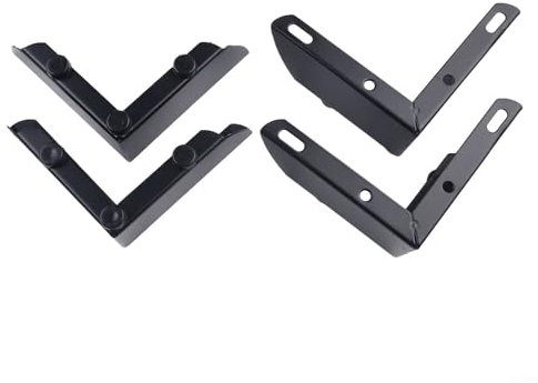 VRTYVEYBB Juego de 4 patas de hierro para muebles de carga pesada para armarios, estantes y proyectos de bricolaje (negro)