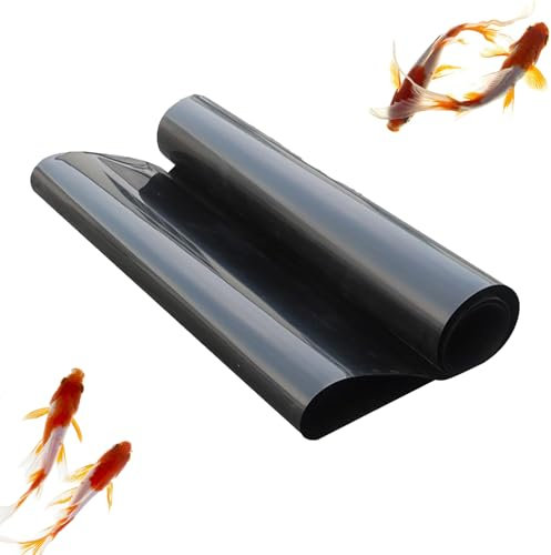 Pounjsd Telo per Laghetto PVC 6M X 6M, Pellicola per Costruzioni, Rivestimento per laghetto da Giardino, Liner Piscina, Copertura Durevole per Giardini Acquatici, Fodera HDPE Pelli Struttura