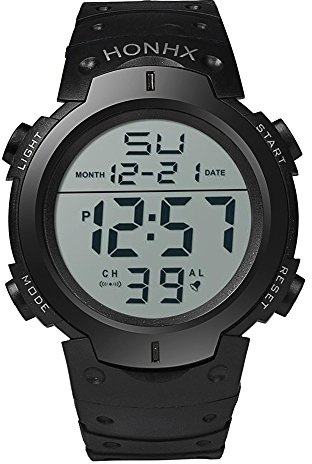 Mode herr pojke LCD digital stoppur datum gummi sport armbandsur roliga klockor kvinnor