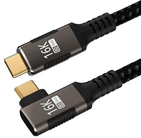 KMMXXCPM Cavo USBC 1m,Cavo USB 5 Trasmissione dati 80Gbps Compatibile con Thunderbolt 5/4/3,cavo type c ricarica rapida 240W,Trasmissione Video 16K@60Hz/8K@120Hz/Doppio 8K@60Hz Per Tablet,Hub,SSD,Dock
