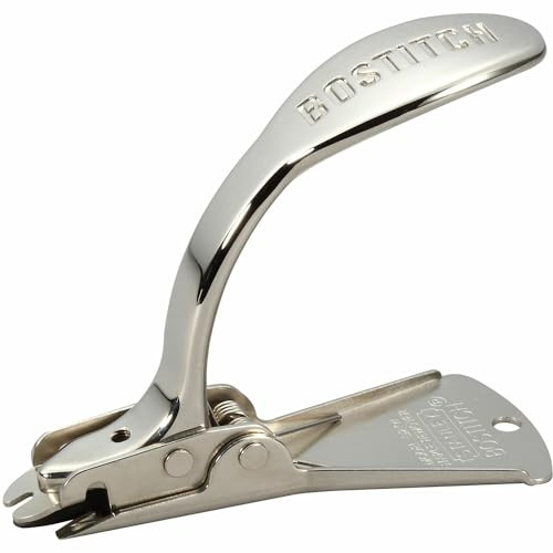 Bostitch Robuster Heftklammerentferner für Büro, eingebauter Klammerschutz, verschleißfeste, vernickelte Oberfläche, Chrom
