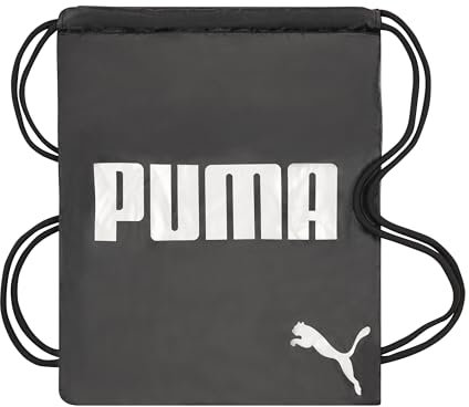 PUMA Unisex-Kinder Evercat Advantage Reversible Carrysack Turnbeutel, Schwarz/Silber, Einheitsgröße