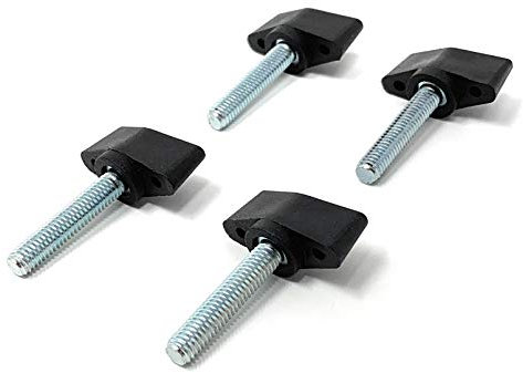 Design61 4x Flügelschraube Kunststoff mit Gewindebolzen Stahl M6 x 28 mm