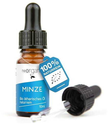 NeoOrganic® Bio Minzöl (Mentha Arvensis) - Japanische Minze - 100% naturreines ätherisches BIO-ÖL – 10ml