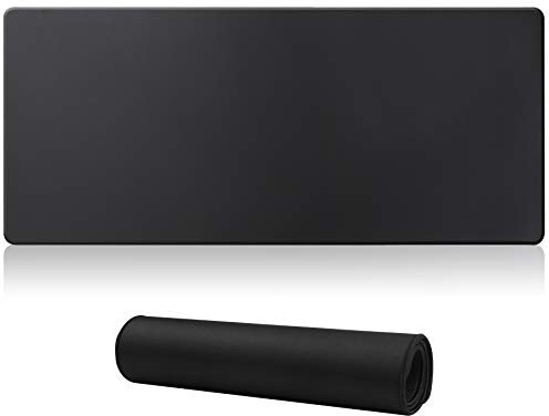 Jahosin Large Gaming Mouse Pad with Stitched Edges,[70x30CM] Extended Mouse Pad with Non-Slip Natural Rubber Base for Gamer/Desktop/Office/Home (70x30 Blackuk)