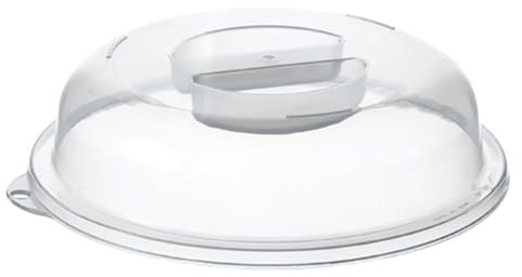 Cabilock Mikrowellenhaube Mikrowellen Abdeckung mit Griff, Mikrowellendeckel, Abdeckhaube Klare Wiederverwendbar Staubdicht Tellerhaube Spritzschutz mit Griff für Küche zu Hause Blau