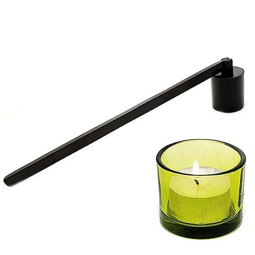 Fyearfly Spegni Candele, Spegnicandele in Acciaio Inox, Taglia Stoppino Candele, Strumento Sicuro per Spegnere Fiamme per Candele, Accessori per Candele Adatti per Cucina Casa (Nero)
