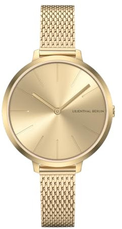 Lilienthal Berlin Damenuhr Rosalux in Gold - Armbanduhr am goldenen Mesh-Armband - aus Chirurgenstahl mit einem Quarzuhrwerk & saphirbeschichtetem Glas - 30 mm