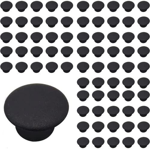 ZoeTekway Blindstopfen 165 Stück 6 mm Schwarz Abdeckstopfen Möbellochabdeckung, Abdeckkappen für Bohrlöcher, Lochkappen, Abdeckkappen für Schrauben Möbel