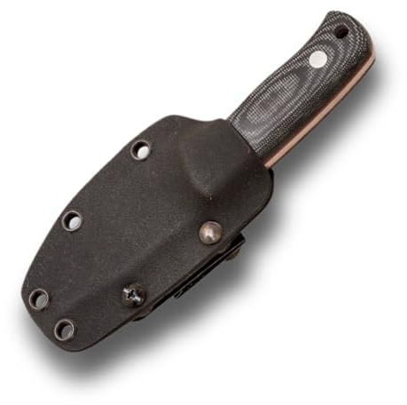 Joker Cuchillo de supervivencia deportivo Erizo TS1 CM81-K, mango canvas micarta, hoja de 7,5 cm, incluye funda de kydex y paracord 550, Herramienta de pesca, caza, camping y senderismo.