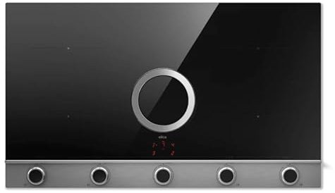 Elica PRF0196326, Piano cottura a induzione con cappa aspirante integrata NIKOLATESLA UNPLUGGED EVO IX/A/90, Black
