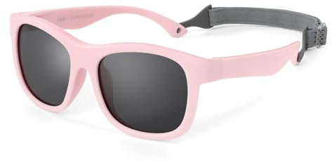 Hifot Polarisierte Baby Sonnenbrille 0-3 Jahre, UV400 Schutz Kleinkind Sonnenbrille mit Riemen, TPEE Flexibler Rahmen Baby Sonnenbrillen Kinder Sonnenbrillen für Kleinkinder Jungen Mädchen Outdoor