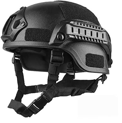 Fast Helmet Padded Airsoft - Free Size Universal Paintball Helmet Adjustable Side Rail NVG Mount Protective Bump for Hunting/ 22.05-23.62in